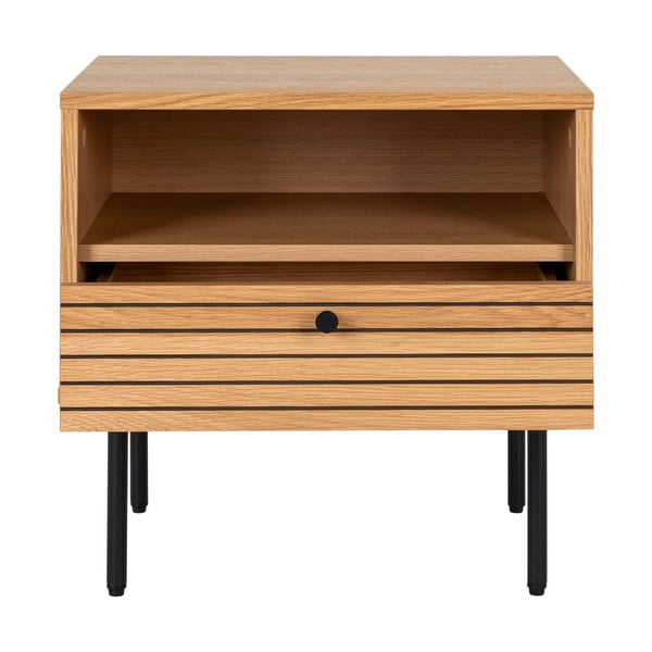 Măsuță auxiliară cu blat cu aspect de lemn de stejar 40x50 cm Kyoto – House Nordic-image-3