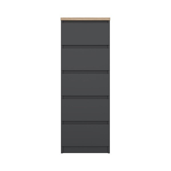 Comodă gri închis 40x111x50 cm Naia – Tvilum-image-2