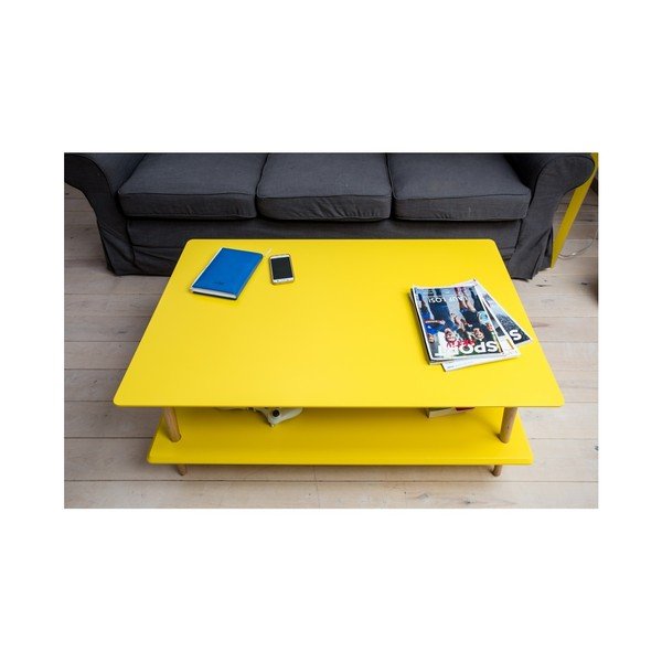 Măsuță de cafea cu 2 blaturi Ragaba KORO, alb-image-4