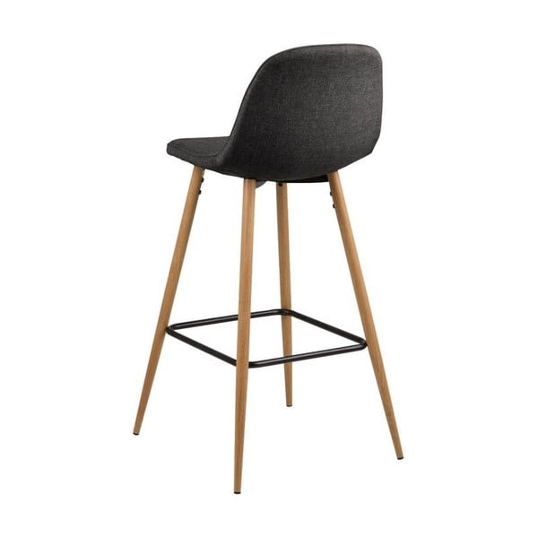 Scaun de bar gri/în culoare naturală 101 cm Wilma – Actona-image-2