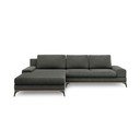 Colțar extensibil cu șezlong pe partea stângă Windsor & Co Sofas Planet, gri închis