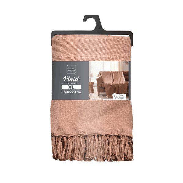 Cuvertură teracotă din bumbac 125x150 cm Lilia – douceur d'intérieur-image-2