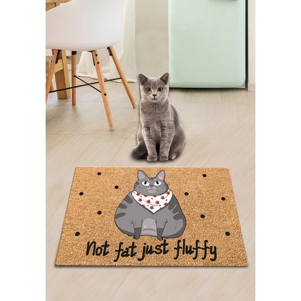Covoraș pentru bol pentru pisici Petpetite Not Fat Just Fluffy, 60 x 40 cm-image-2