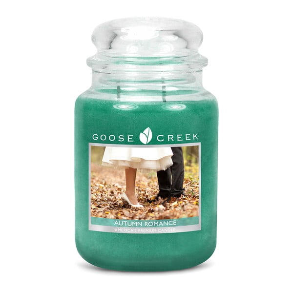 Lumânare parfumată în recipient de sticlă Goose Creek Autumn Romance, 150 ore de ardere