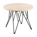 Măsuță auxiliară rotundă cu blat cu aspect de marmură ø 55 cm Prunus – Actona
