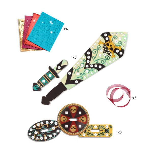 Set DIY 3 săbii Djeco Knight-image-2