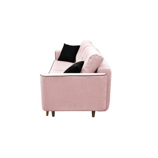 Canapea extensibilă cu 3 locuri Mazzini Sofas Ivy, roz-image-2