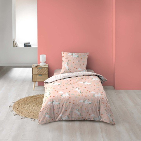 Lenjerie de pat pentru copii din microfibră pentru pat de o persoană 140x200 cm Majestic – douceur d'intérieur-image-1