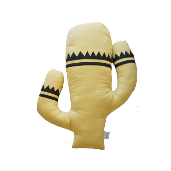 Pernă din bumbac în formă de cactus VIGVAM Design Cuddle, galben