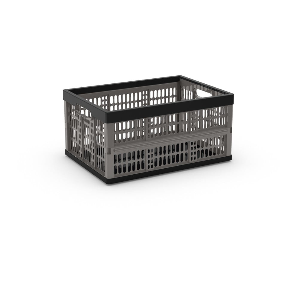 Cutie de depozitare gri din plastic 47,5x34,5x23,5 cm Folding Crate – KIS