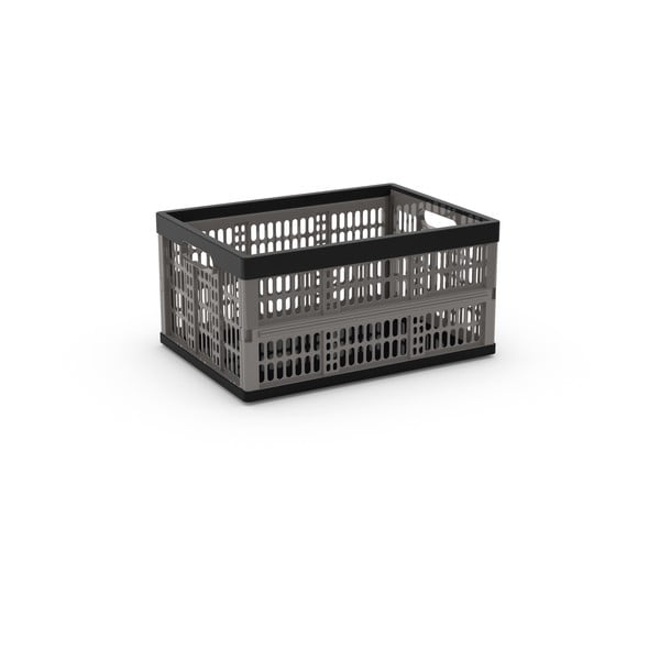 Cutie de depozitare gri din plastic 47,5x34,5x23,5 cm Folding Crate – KIS