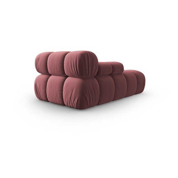 Șezlong roz cu tapițerie din catifea (colț stânga) Bellis – Micadoni Home-image-4