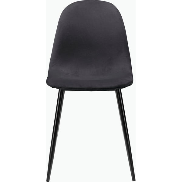 Scaune de dining gri-închis 4 buc. din catifea Monza – Støraa-image-1