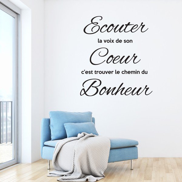 Autocolant negru Ambiance Quote Écouter-image-1
