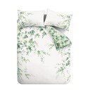 Lenjerie de pat albă-verde din bumbac pentru pat dublu/extinsă 230x220 cm Scenic Leaves – RHS