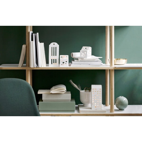 Sfeșnic din ceramică Kähler Design Urbania Lighthouse Functio, alb-image-4