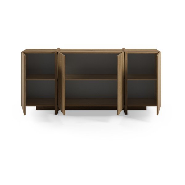 Comodă în culoare naturală cu aspect de lemn de stejar 180x79x40 cm Volia – Marckeric-image-3