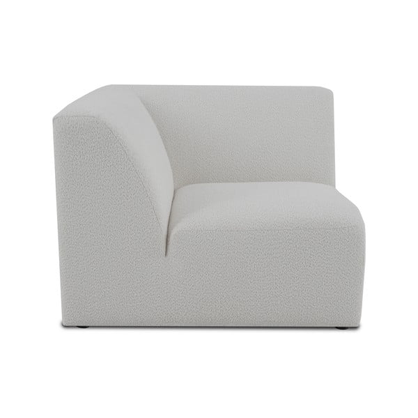 Modul pentru canapea alb cu tapițerie din stofă bouclé (cu colț variabil) Roxy – Scandic