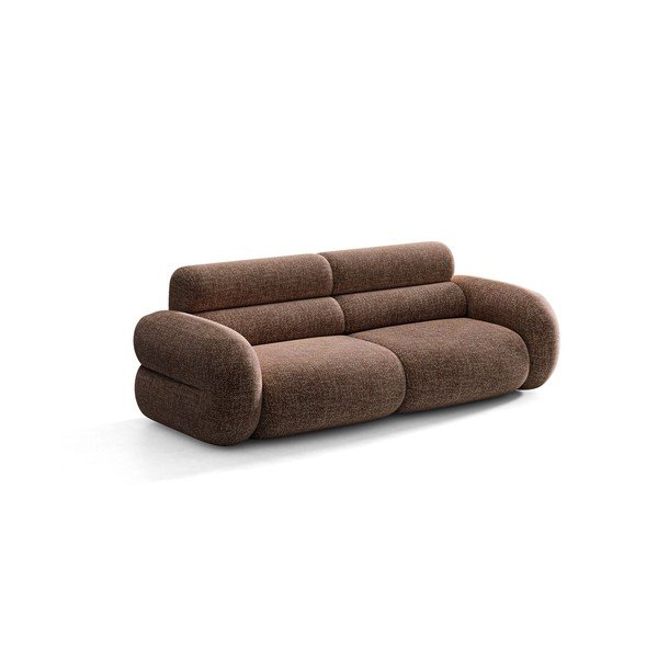 Canapea maro cu tapițerie din chenille 220 cm Neo – Micadoni 
