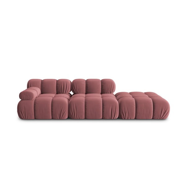 Canapea roz cu tapițerie din catifea 282 cm Bellis – Micadoni Home