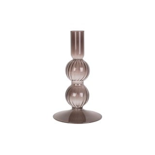 Sfeșnic din sticlă PT LIVING Swirl Bubbles, maro