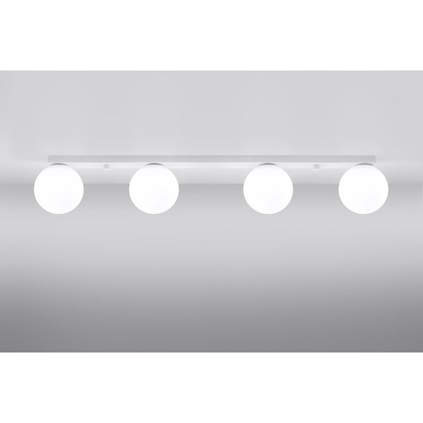 Plafonieră albă cu abajur din sticlă ø 12 cm Umerta – Sollux-image-2