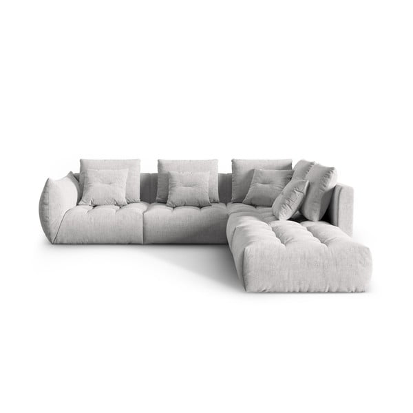 Colțar gri deschis (cu colț pe partea dreaptă/în formă de ”L”) Bloom – Micadoni Home