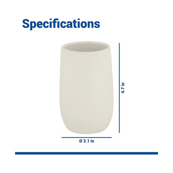 Suport pentru periuța de dinți crem din ceramică Fablo – Wenko-image-4