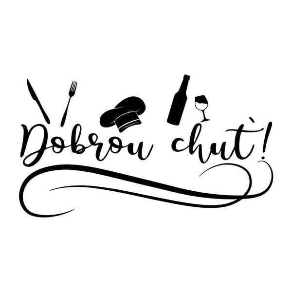 Autocolant perete cu mesaje Ambiance Dobrou chuť-image-1