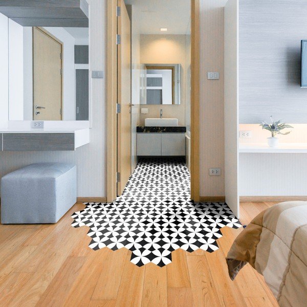 Set 10 autocolante de podea Ambiance Hexagons Bernardo, 40 x 90 cm-image-2