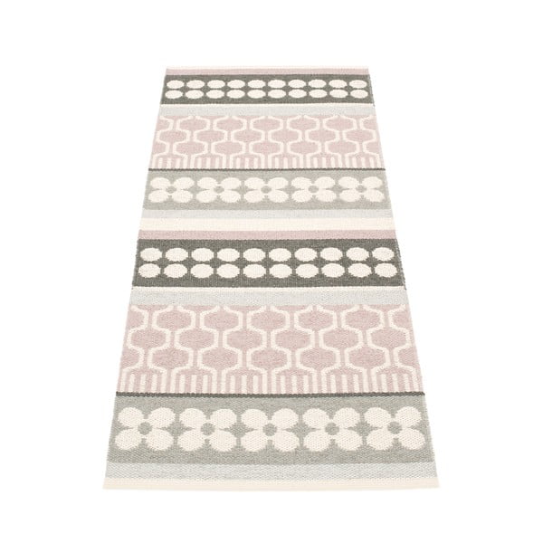 Covor tip traversă pentru interior și exterior roz deschis/gri 70x180 cm Asta Pale Rose – Pappelina