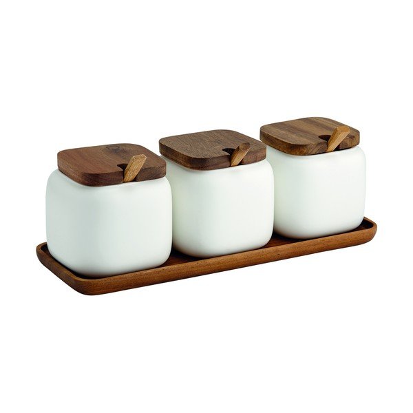 Recipiente 3 buc. din porțelan pentru zahăr/pentru sare Essentials – Ladelle