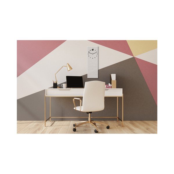 Ceas de perete Styler Glassclock White, 20 x 60 cm-image-2