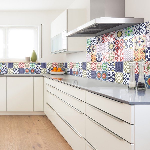 Set 30 autocolante de perete Ambiance Tiles Azulejos Vinito, 15 x 15 cm-image-3