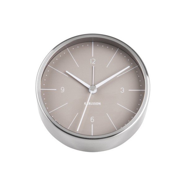 Ceas alarmă Karlsson Normann, Ø 10 cm, gri-image-1