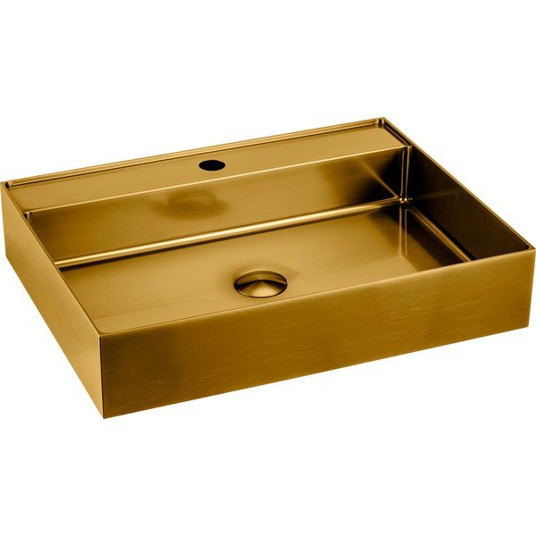 Chiuvetă aurie din oțel inoxidabil 55x42 cm Aurum – Sapho