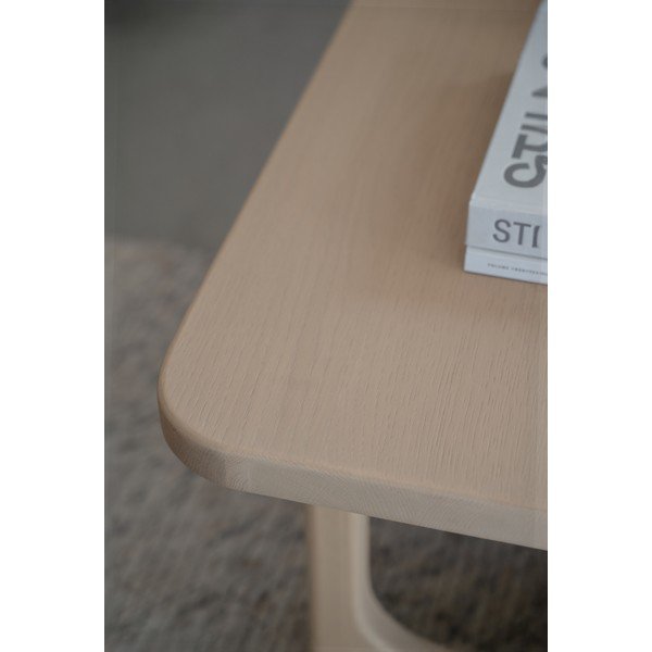 Măsuță de cafea în culoare naturală deschisă cu blat cu aspect de lemn de stejar 70x160 cm Driscoll – Rowico-image-4