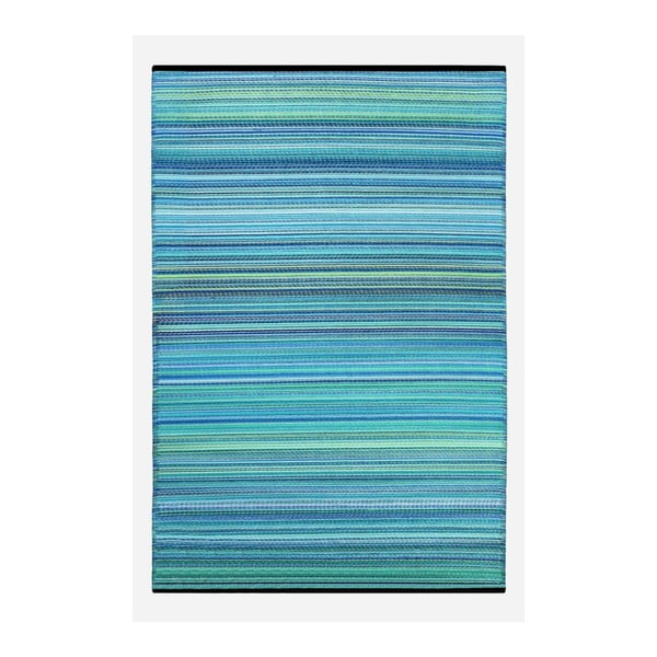 Covor de exterior față-verso Green Decore Weaver, 90 x 150 cm, albastru-verde