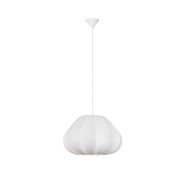 Lustră alb mat din material textil ø 50 cm Bora – Nova Luce