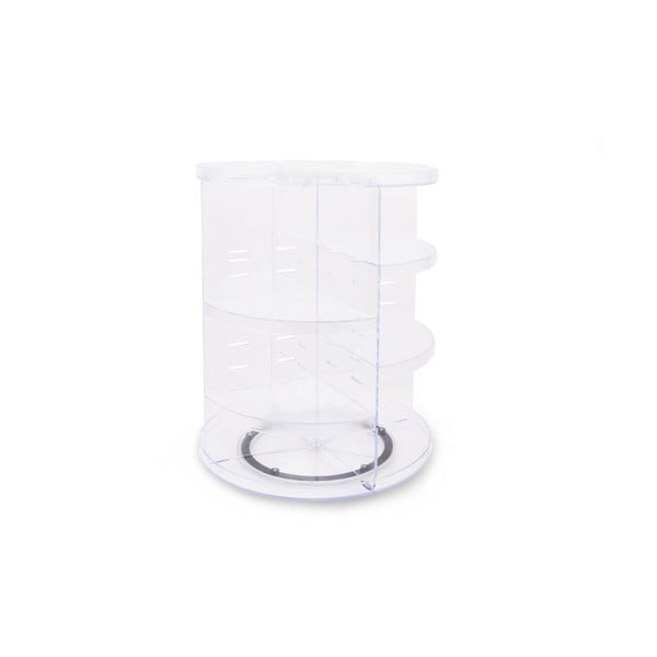 Organizator rotativ pentru cosmetice din plastic transparent - Hermia-image-3