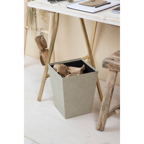 Coș de gunoi bej Sofia Canvas Paper Laminate – Bigso-image-1