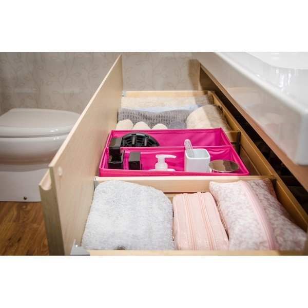 Set 2 cutii textile JOCCA , 28 x 13 cm, roz-image-1