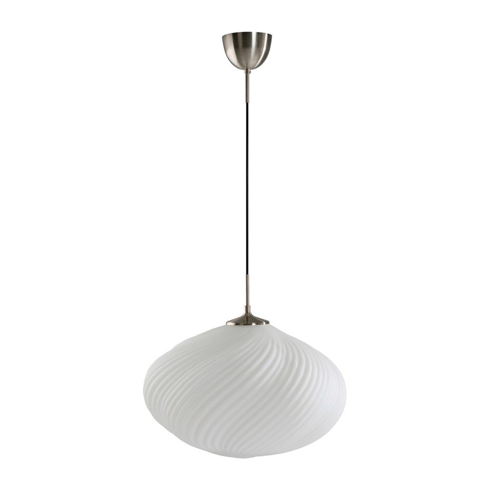 Lustră albă/argintie cu intensitate reglabilă din sticlă opal ø 50 cm Meringue – Jotex