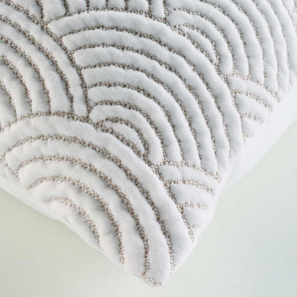 Set cuvertură și față de pernă alb-bej din jerseu 220x240 cm Cassandra – douceur d'intérieur-image-3