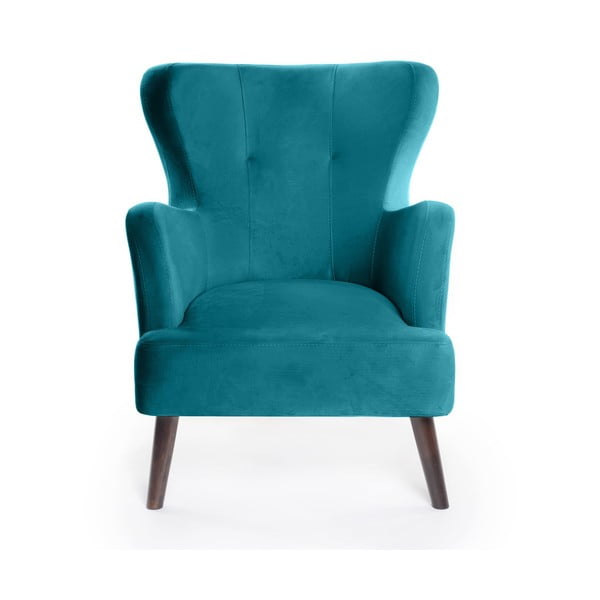 Fotoliu turcoaz wing cu tapițerie din catifea Noemye – Bonami Selection-image-2
