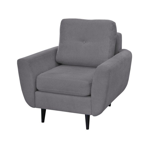 Fotoliu Mazzini Sofas Cedar, gri, picioare culoare închisă-image-1