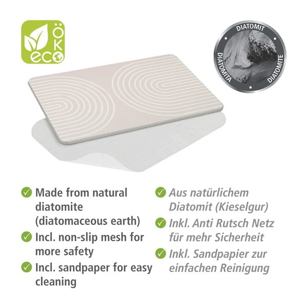 Covoraș de baie bej din diatomit 39x60 cm Nazca – Wenko-image-3