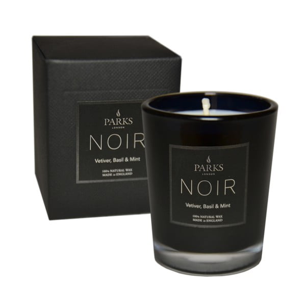 Lumânare parfumată Parks Candles London Noir, aromă de mentă și busuioc, durată ardere 22 ore