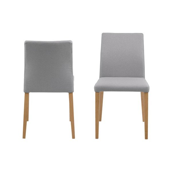 Set 2 scaune Actona Zina Dining Set, gri deschis-image-2