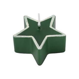 Set 4 lumânări Unipar Star, timp de ardere 4 h, verde